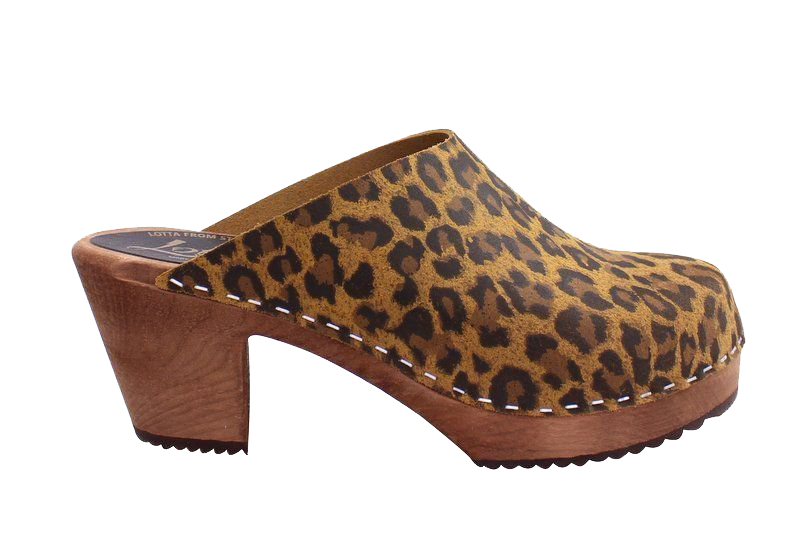 High Heel Classic Clog in Leopard