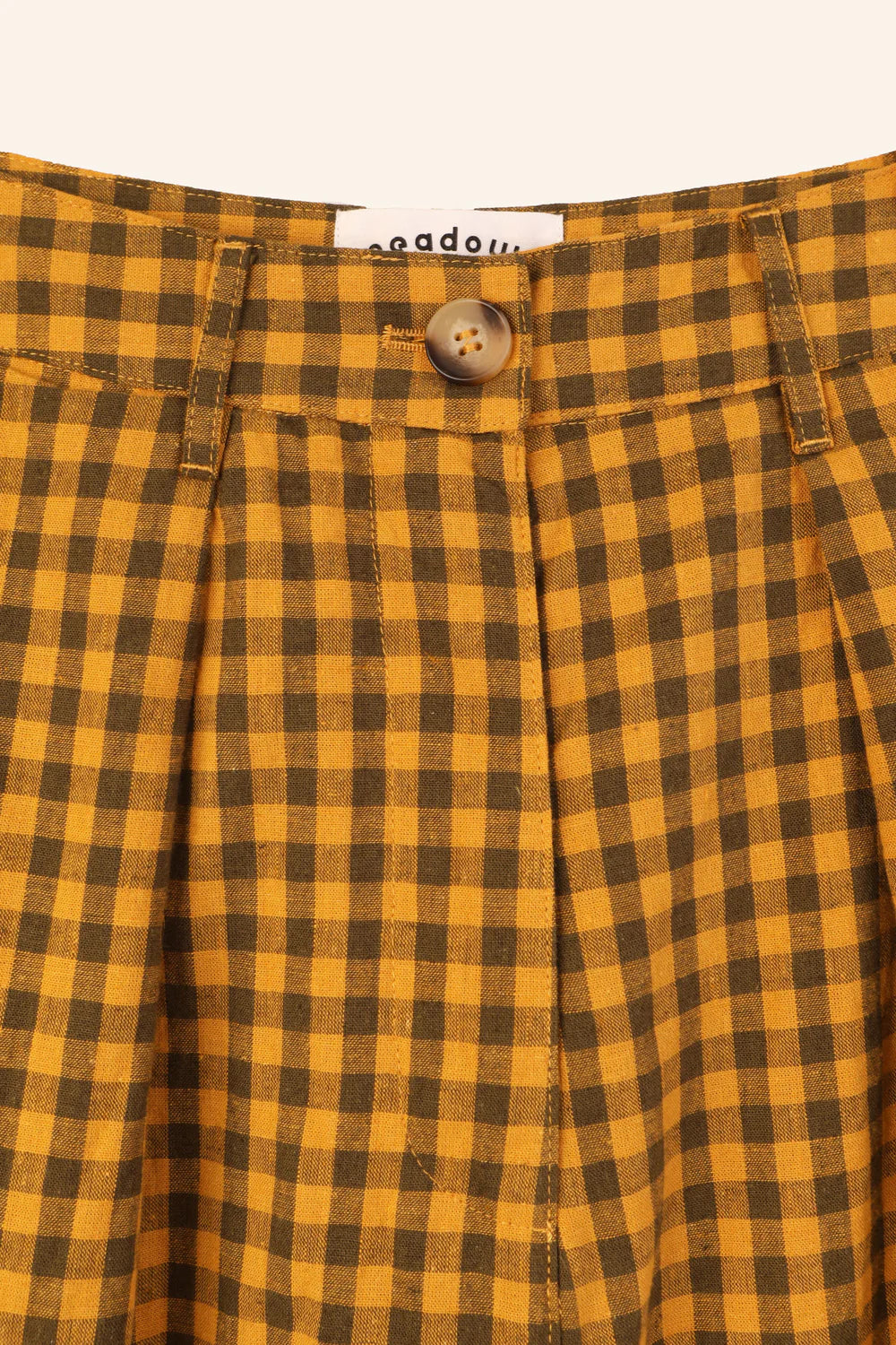 Sanne Shorts Toffee Gingham