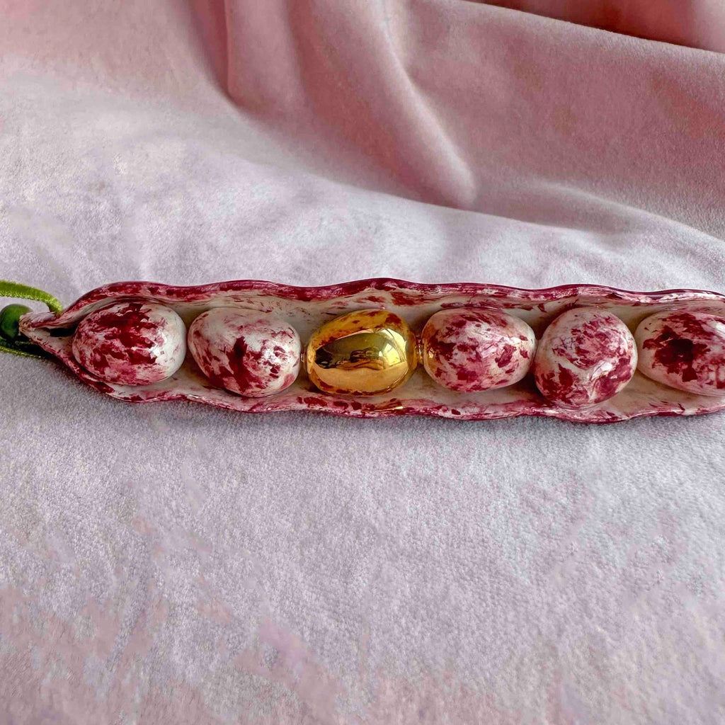 Borlotti Bean Ceramic Decoration