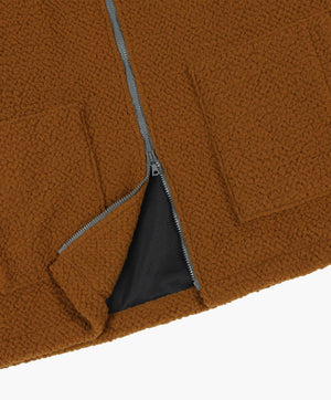 Boxy Swing Jacket - Recycled Shearling Cognac