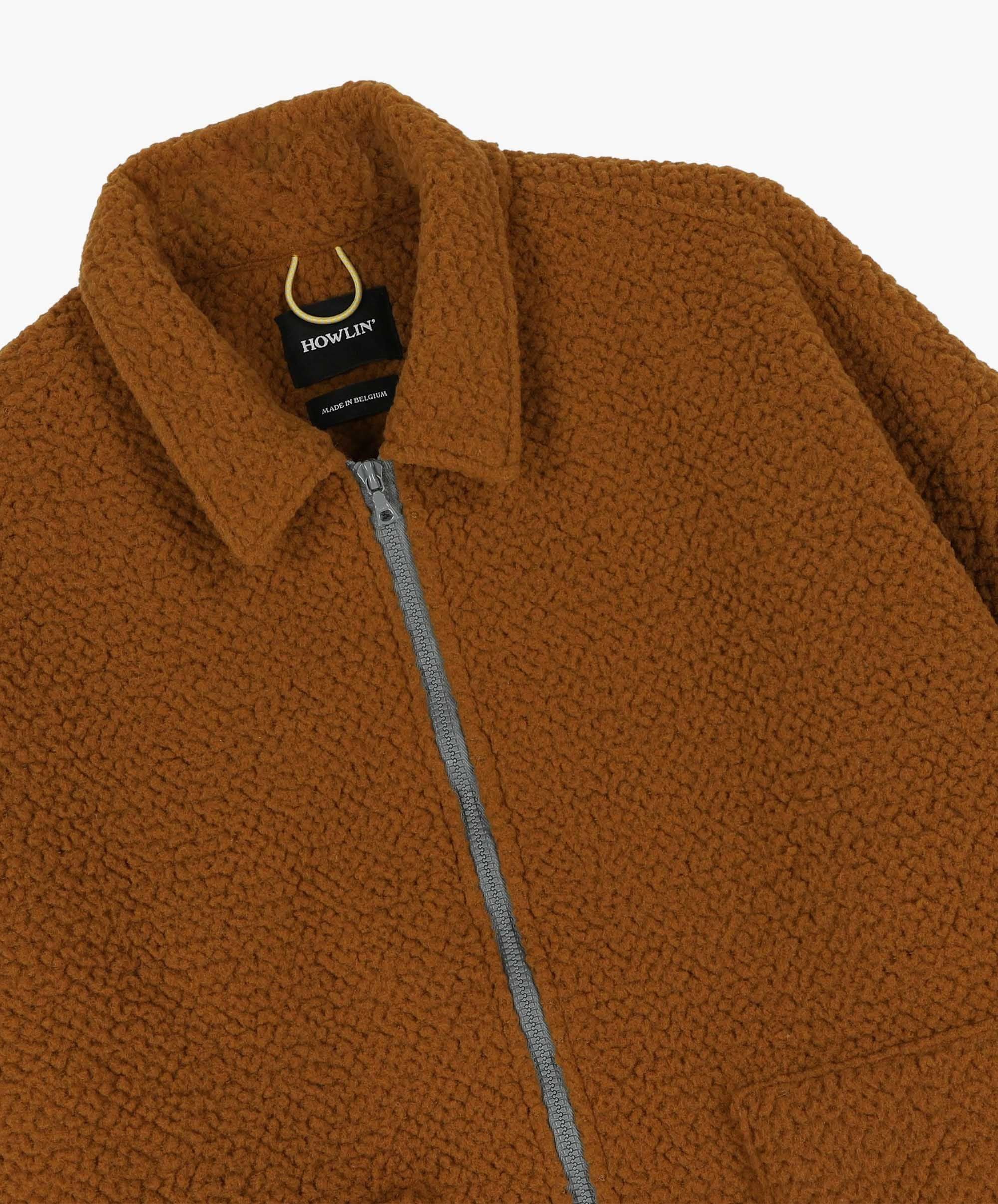 Boxy Swing Jacket - Recycled Shearling Cognac