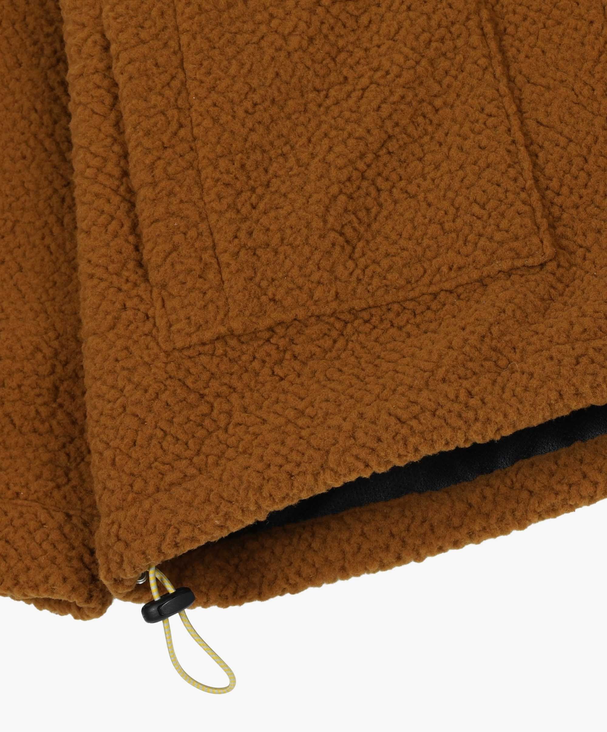 Boxy Swing Jacket - Recycled Shearling Cognac