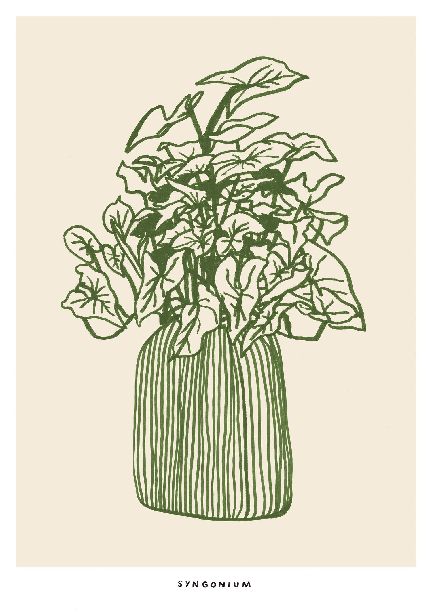 The Syngonium Potted Plant Print