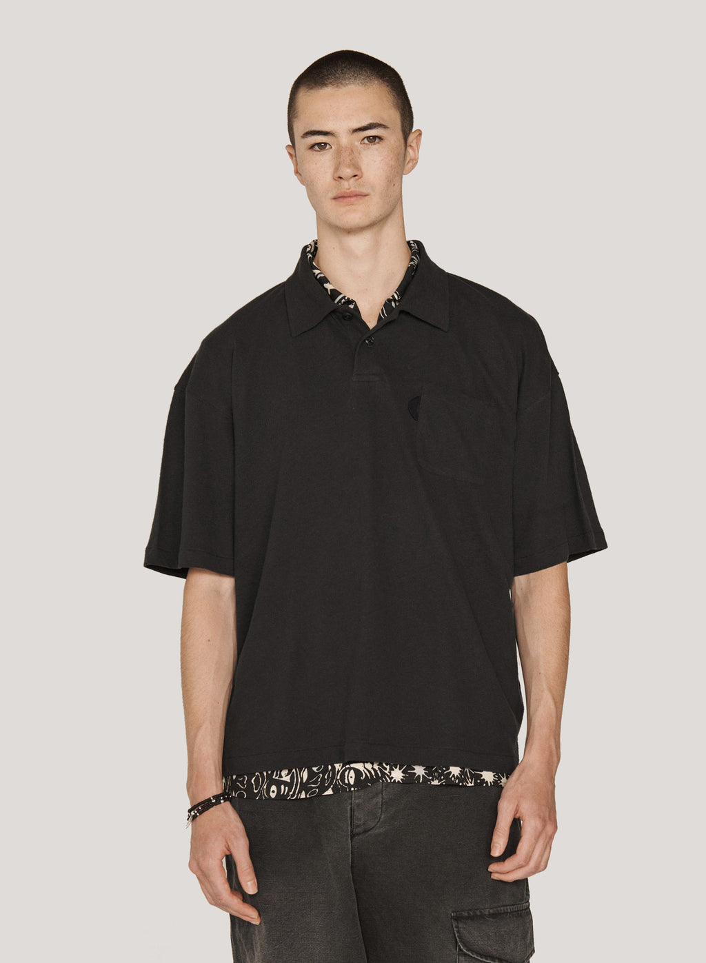 Ivy Polo T Shirt Black