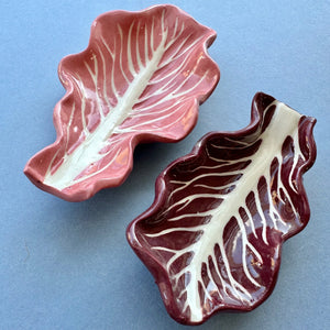 Radicchio leaf dish