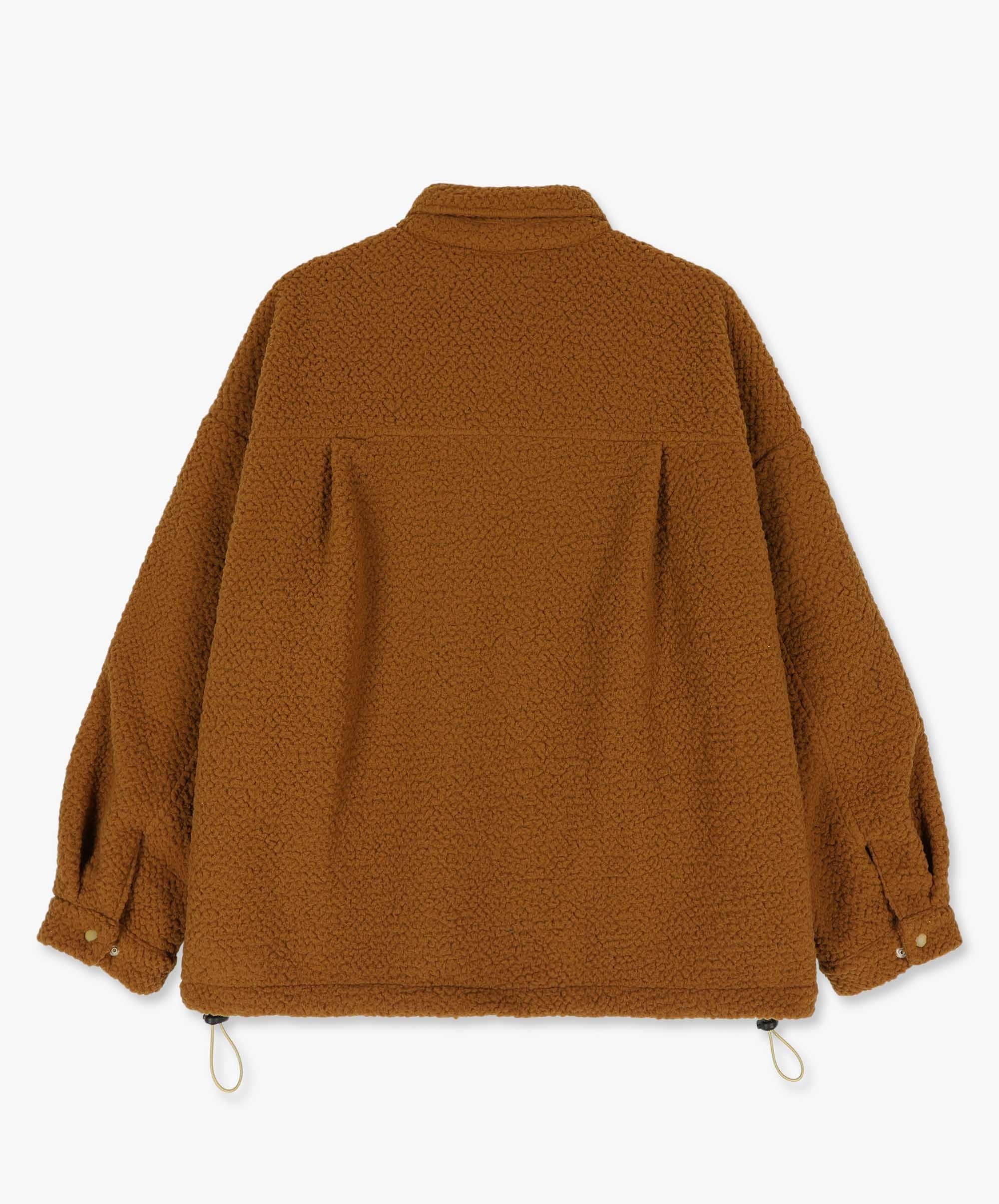 Boxy Swing Jacket - Recycled Shearling Cognac