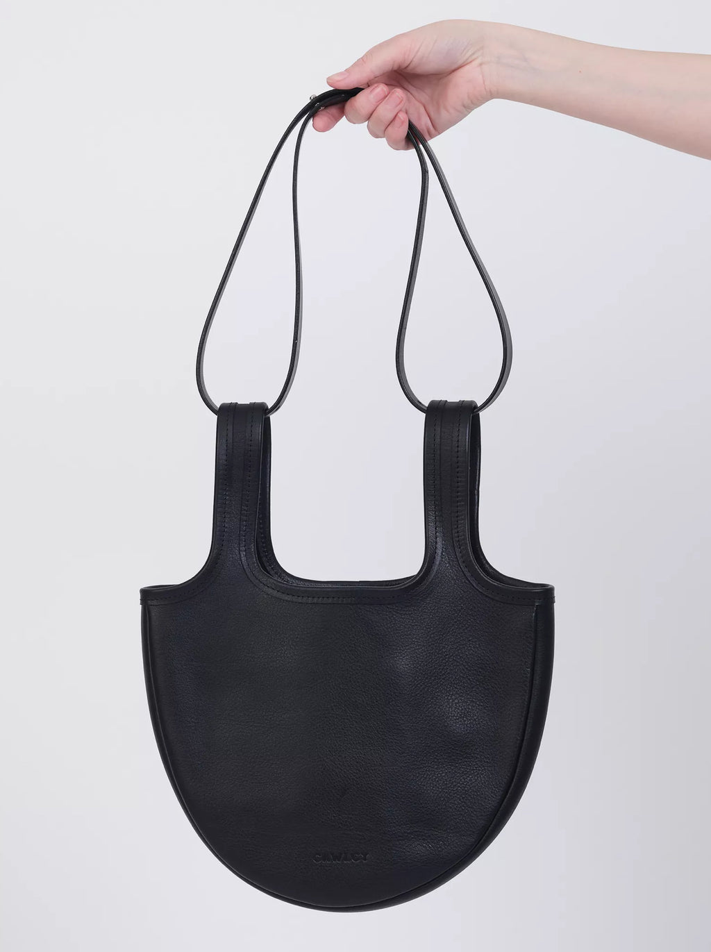 Leather Shining Bag Black