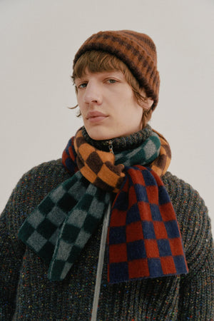 Howlin - Cosmic Checkerboard Scarf - Navy 