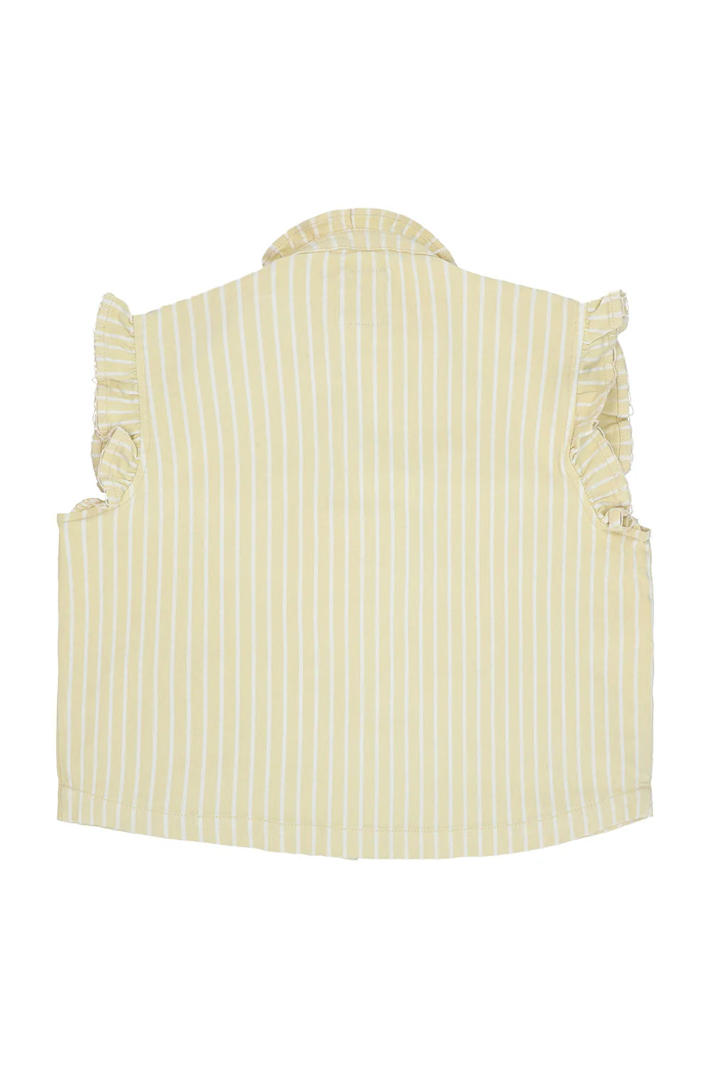 Pablo Waistcoat in Buttermilk Wide Stripe