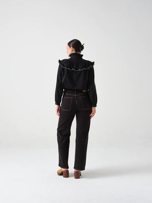 Victoria Blouse in Washed Black