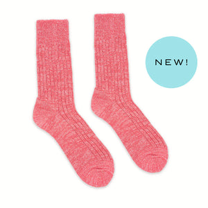 The Addy Coral Pink Socks