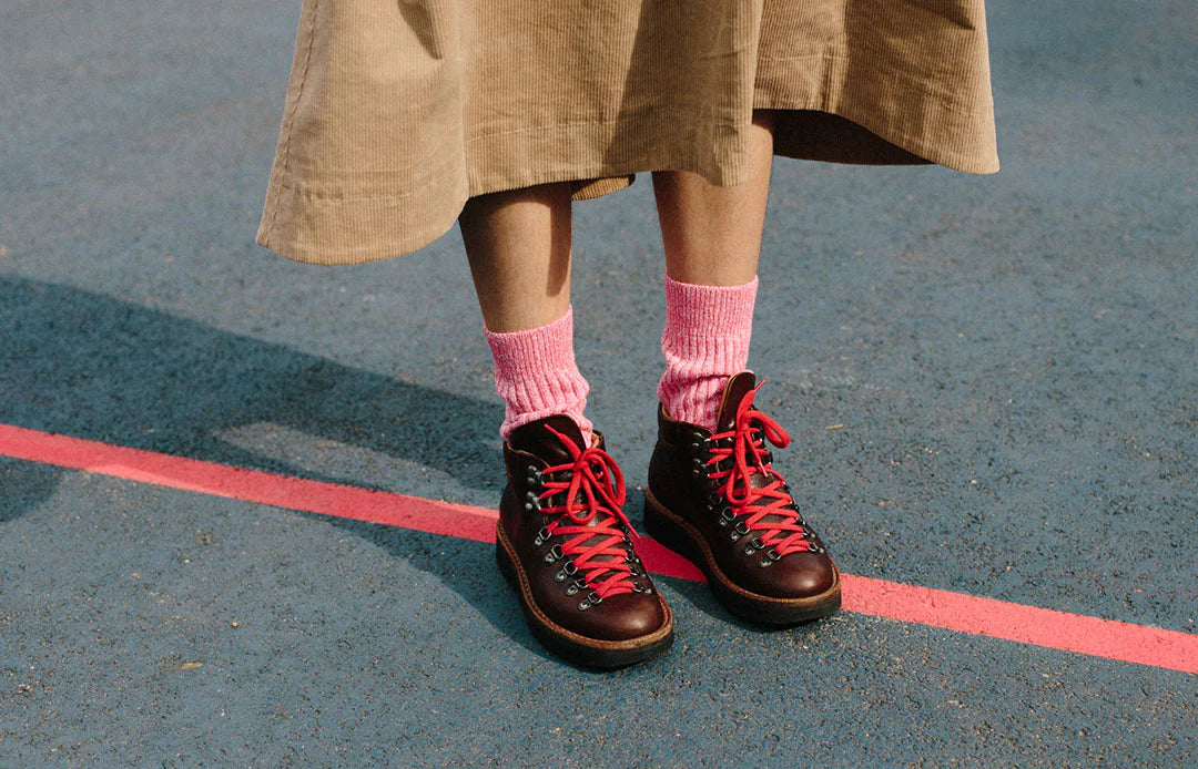The Addy Coral Pink Socks