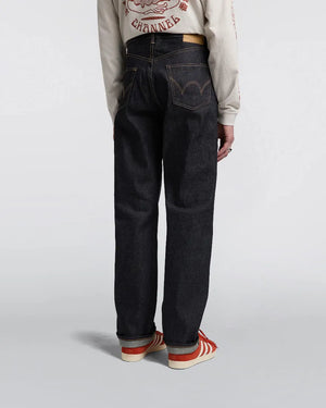 Kaihara Loose Straight Jeans Blue unwashed