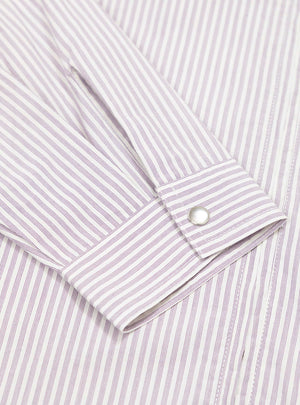 Grande Zip Shirt Purple Stripe