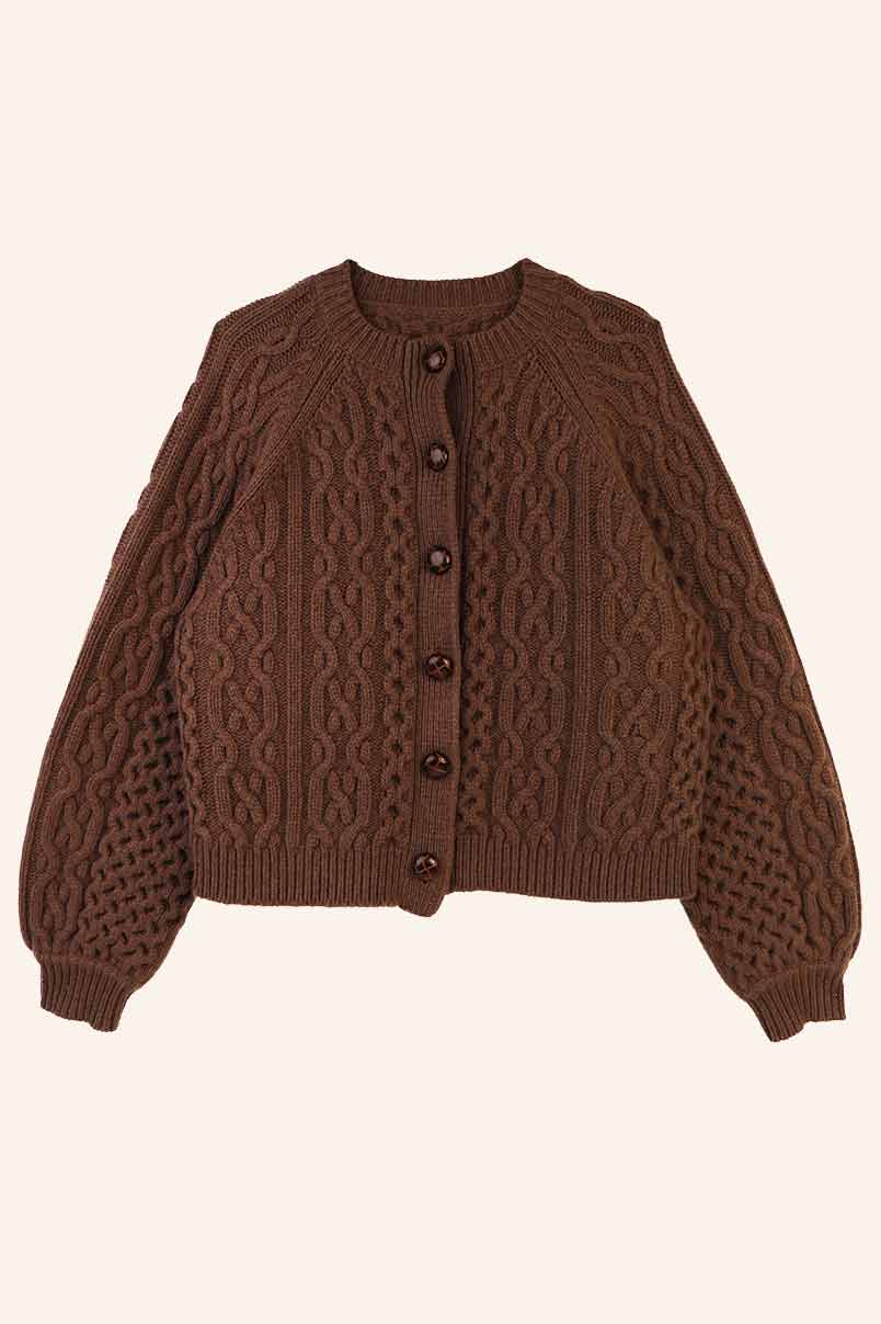 Quince Cardigan Brown