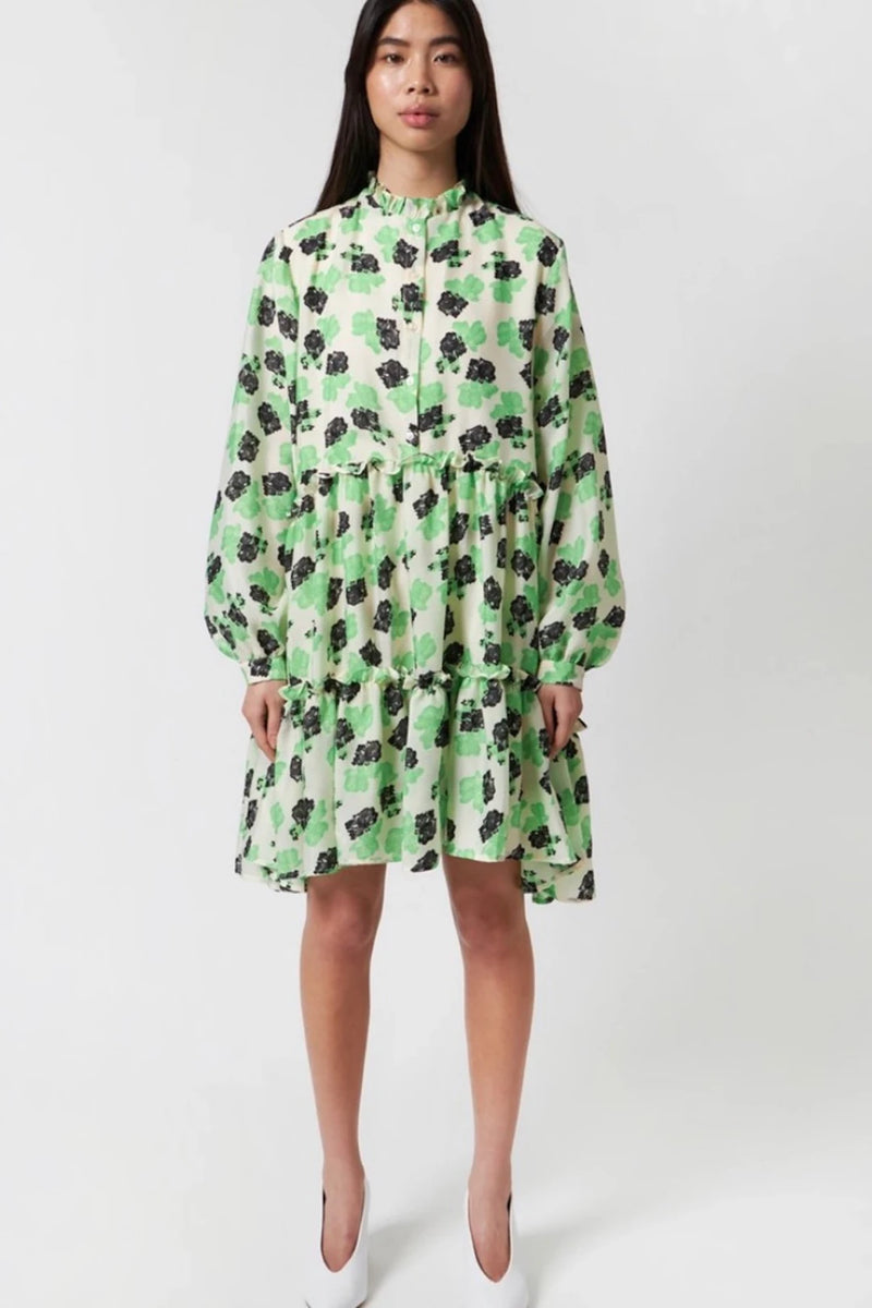 Pre-owned Halia Dress Green Flowers – Albion Stores