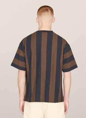Hacienda T-Shirt Navy/ Brown