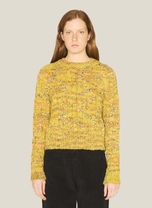 Pez Space Dyed Crew Neck Jumper Yellow Multi