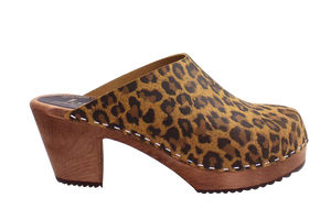High Heel Classic Clog in Leopard