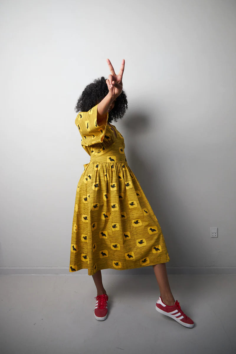 Pre-owned Isabel Dress Burned Yellow