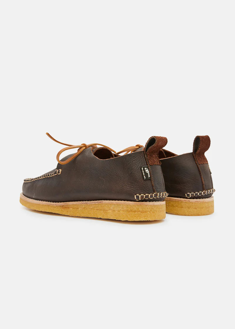 Lawson Tumbled Leather Moccasin shoe - dark brown